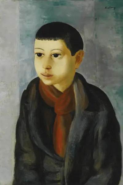 Portrait d’un jeune garçon av Moïse Kisling