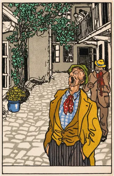 Nr. 509: Sänger in einem Hinterhof av Moriz Jung
