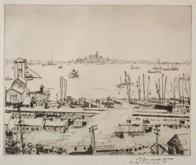 Manhattan z ostrova Staten Island, Muirhead Bone