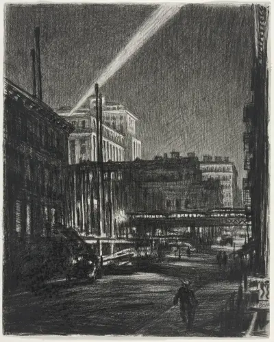 New York Night av Muirhead Bone