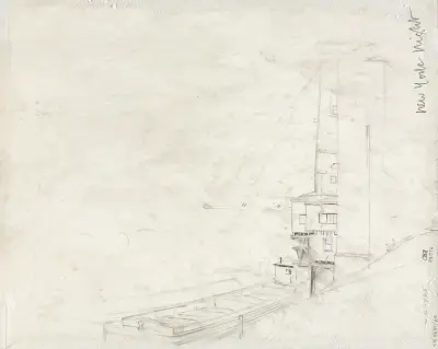 Study for New York Night av Muirhead Bone
