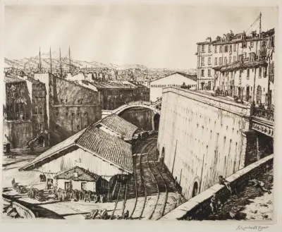 Železniční hala, Marseille, Muirhead Bone
