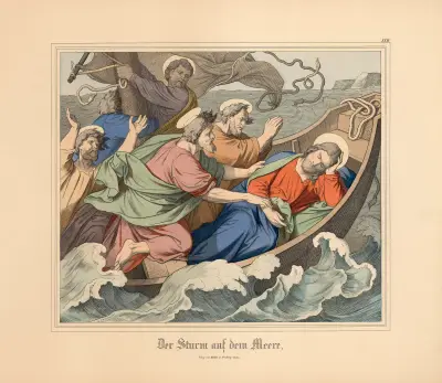 Der Sturm auf dem Meere av Johann Nepomuk Heinemann