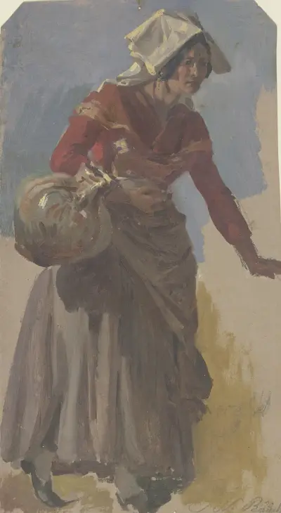Bäuerin aus Albano mit einem Krug av Johann Nepomuk Rauch