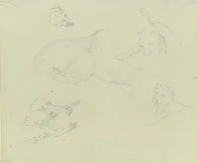 Lions and wolves av Johann Nepomuk Rauch