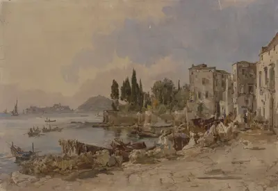 Molo di Gaeta av Johann Nepomuk Rauch