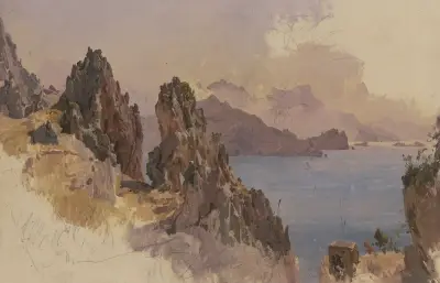 Syditaliensk klippkust av Johann Nepomuk Rauch