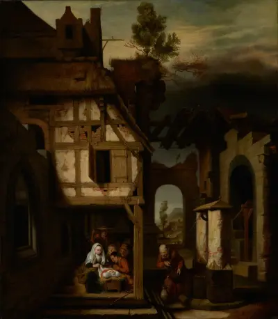Adoration of the Shepherds av Nicolaes Maes