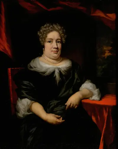 Porträtt av en dam av Nicolaes Maes