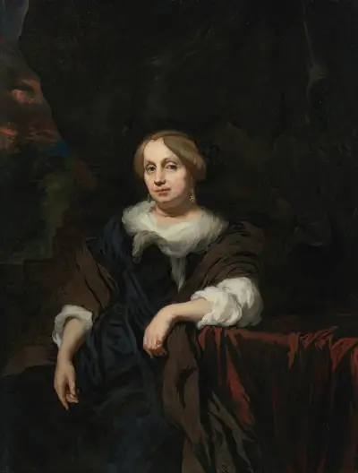 Portrait of a lady av Nicolaes Maes