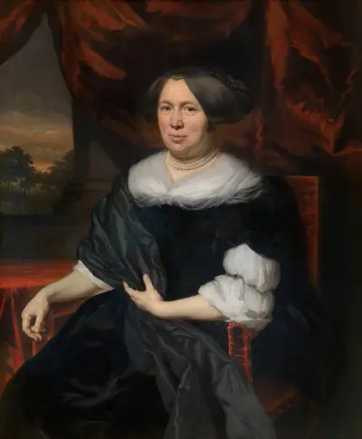 Portrait of a Woman, 1676 av Nicolaes Maes