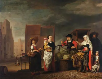 Vegetable Market av Nicolaes Maes
