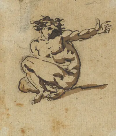 Studie eines männlichen Akts (Althaimenes) in Verzweiflung von Nicolai Abildgaard