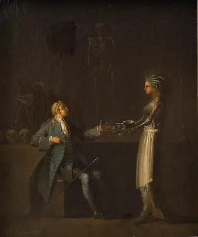 The Doctor´s Wife Reveals her Husband´s Intention of Anatomising Niels Klim av Nicolai Abildgaard