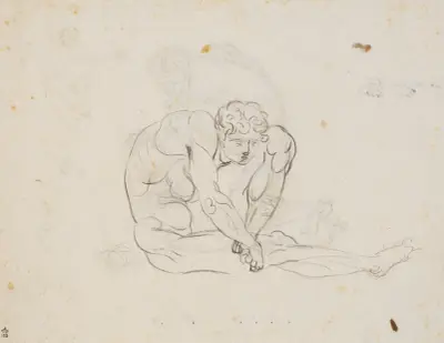 Entwurf der Philoktet-Figur von Nicolai Abildgaard