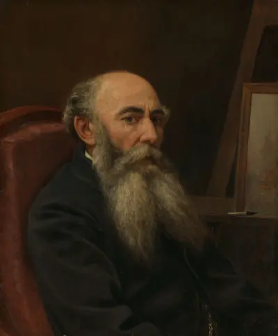 Portrait of the Painter Hans Johan Frederik Berg av Peter Nicolai Arbo