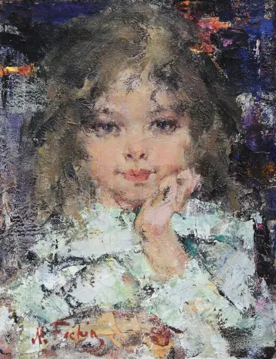 Young Girl av Nicolai Fechin