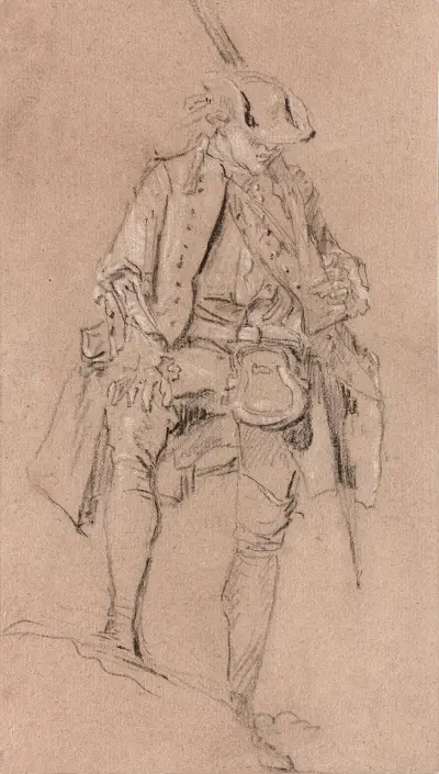 Studie av jägare av Nicolas Lancret