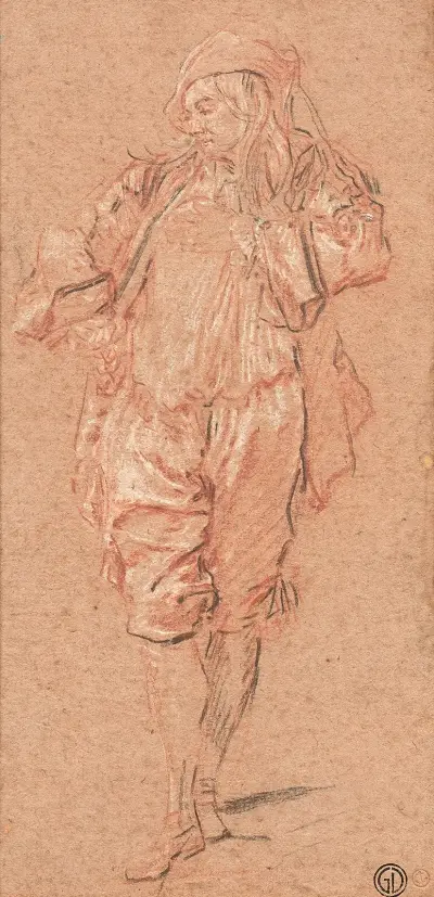 Studie av helfigur av Nicolas Lancret