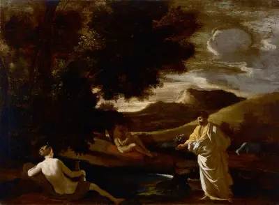 Kung Midas förvandlar en ekgren till guld av Nicolas Poussin