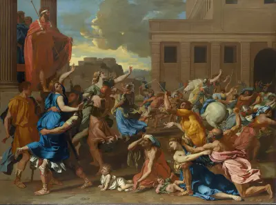 Rånandet av sabinskorna av Nicolas Poussin