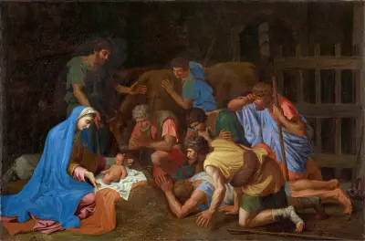 Herdarnas tillbedjan av Nicolas Poussin
