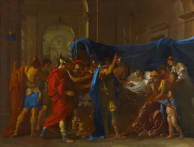 The Death of Germanicus av Nicolas Poussin