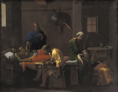 The Testament Of Eudamidas av Nicolas Poussin