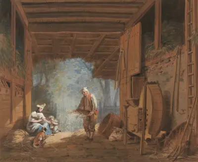 Selská rodina ve stodole, Franz Niklaus König