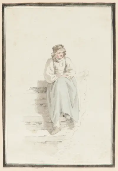 Das Mädchen auf der Steintreppe von Franz Niklaus König