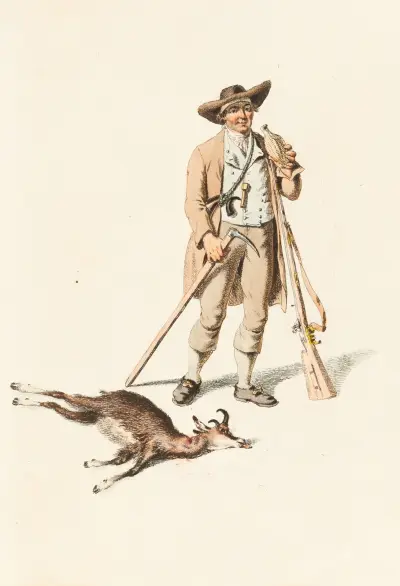 J. Roth de Grindelwald, Chasseur aux Chamois av Franz Niklaus König