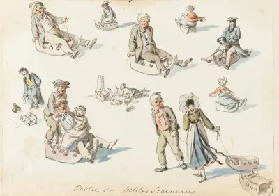 Partie de petites Traineaus av Franz Niklaus König