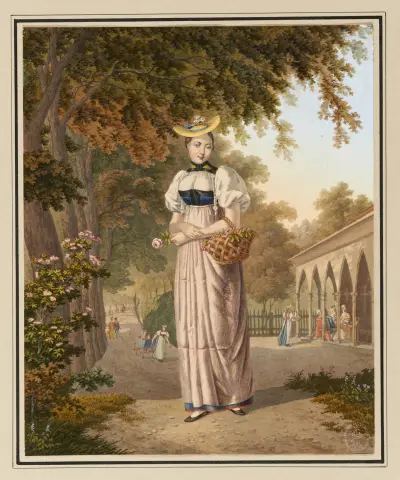 Paysanne Bernoise. Costume d’été av Franz Niklaus König