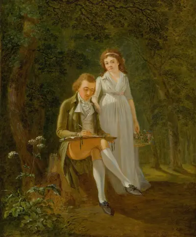 Porträtt av Jean Frédéric d’Ostervald (1773–1850) och hans hustru Rose-Marie Alexandrine d’Ivernois av Franz Niklaus König