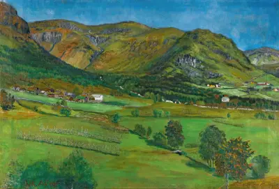 Ålhustunet, Jølster av Nikolai Astrup