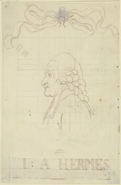 Bildnis des Johann August Hermes av Daniel Nikolaus Chodowiecki
