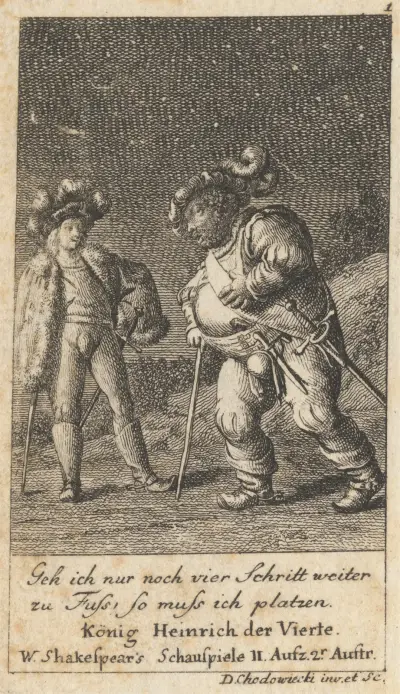 ‘Henry IV, Part I,’ Act II, Scene II. av Daniel Nikolaus Chodowiecki