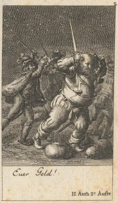 Heinrich IV., Teil I, Akt II, Szene II von Daniel Nikolaus Chodowiecki