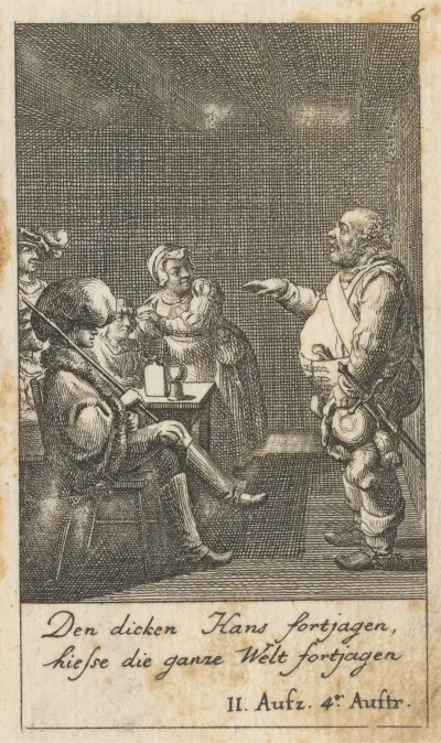 Heinrich IV., Teil 1, Akt II, Szene IV von Daniel Nikolaus Chodowiecki