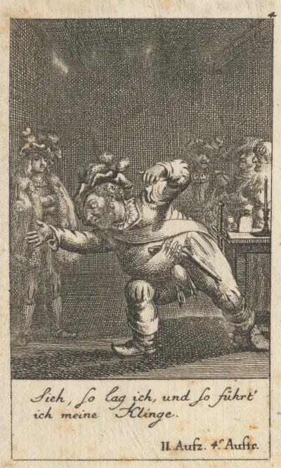 Heinrich IV., Teil I., Akt II., Szene IV. von Daniel Nikolaus Chodowiecki