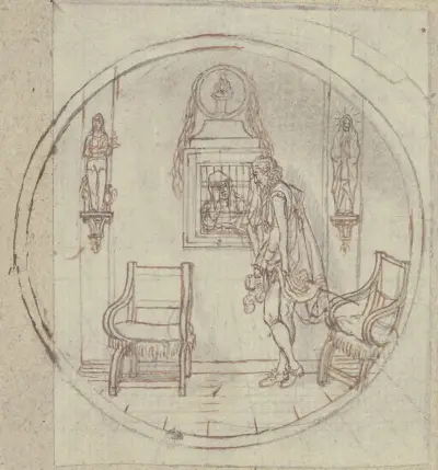 Kung Ludvig XIII och Louise de La Fayette av Daniel Nikolaus Chodowiecki