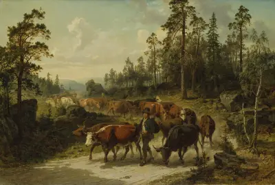Driving Cattle in Småland von Nils Andersson