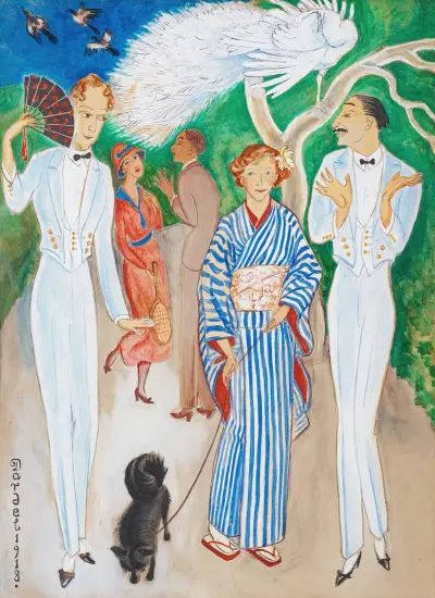 Påfåglar av Nils Dardel