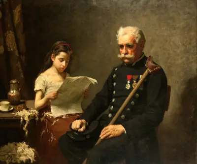 Grandfather hears Bad News from the War av Nils Forsberg