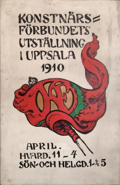 Poster for the Artists’ Society’s Exhibition in Uppsala av Nils Kreuger