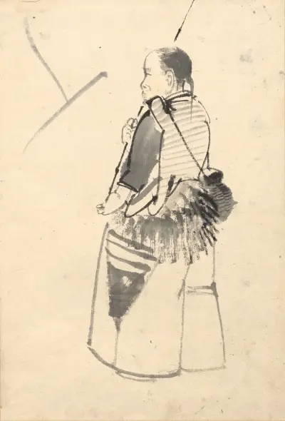 Dancer in a Fisherman’s Costume av Kōno Bairei