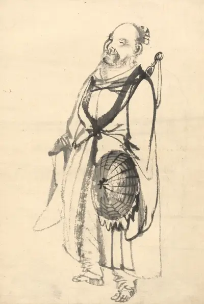 The Wandering Hermit av Kōno Bairei