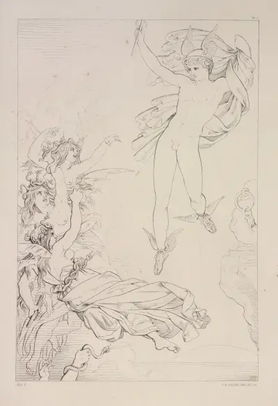 Compositions from Shelley’s Prometheus unbound Pl.2 av Sir Joseph Noel Paton