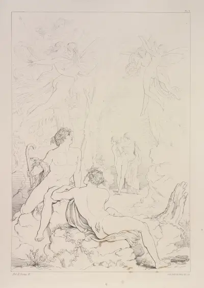 Compositions from Shelley’s Prometheus unbound Pl.5 av Sir Joseph Noel Paton
