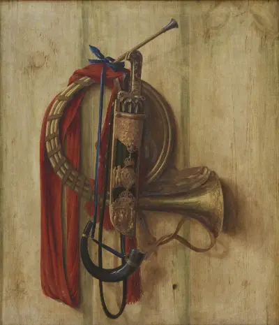 Trompe L’oeil With Christian V’s Equipment For Riding To Hounds av Cornelis Norbertus Gijsbrechts